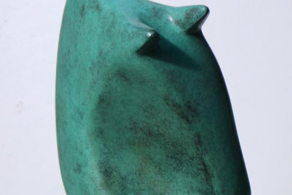 "Cheval" bronze patine verte