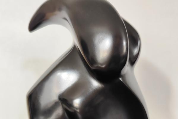 "Bouc" bronze patine noire