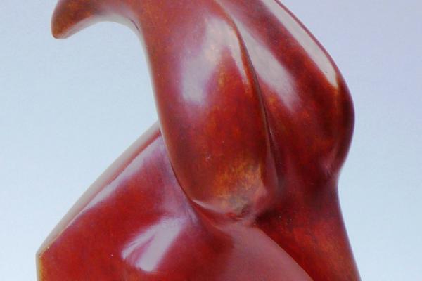 "Bouc" bronze patine rouge