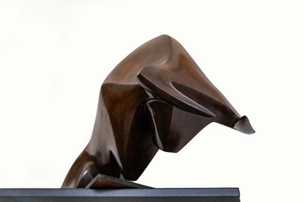 "Happy Bull" Taureau bronze patine brune