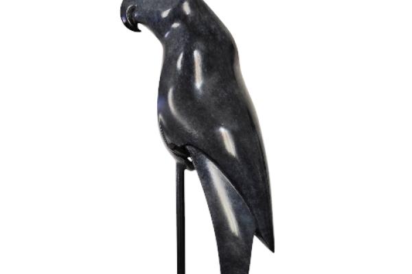 "Blue Parrot" bronze patine ardoise