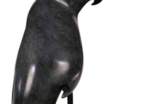 "Blue Parrot" bronze patine ardoise